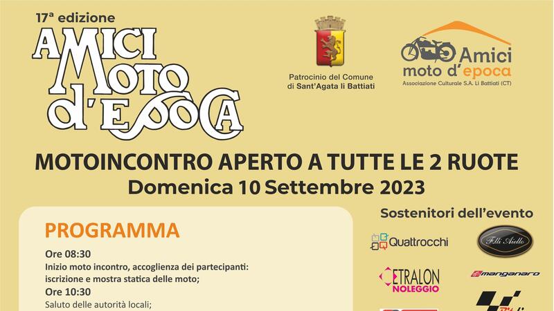 Amici Moto d&#039;Epoca: 17esima edizione il 10 settembre