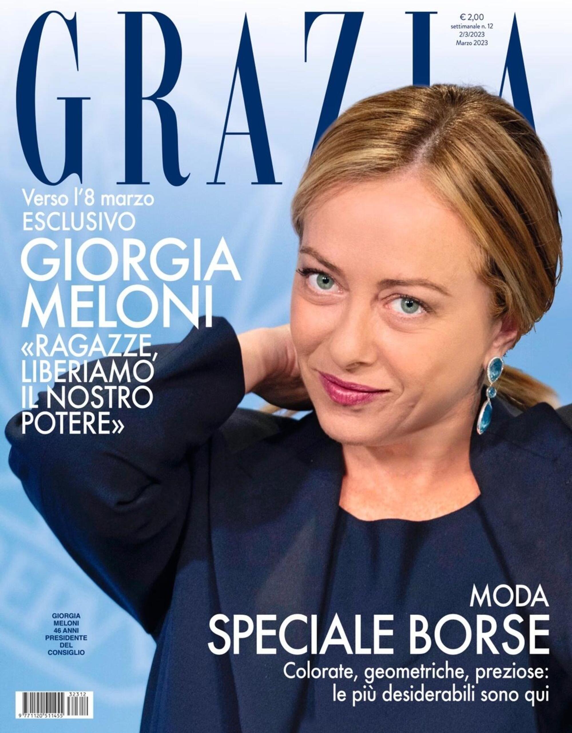 La copertina di Grazia dedicata a Giorgia Meloni