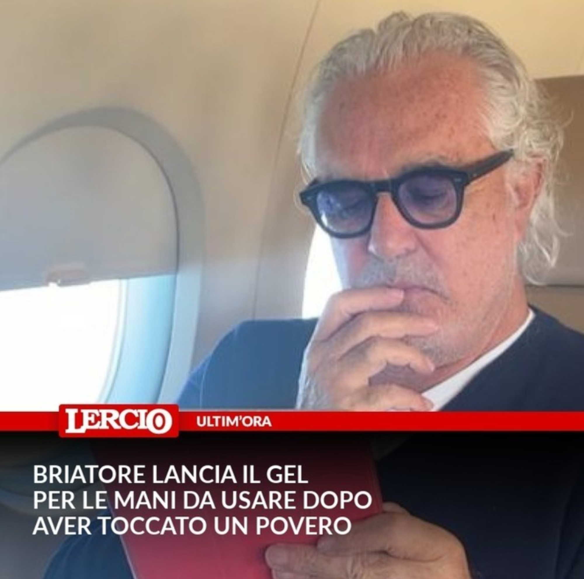 Flavio Briatore parodizzato su Lercio