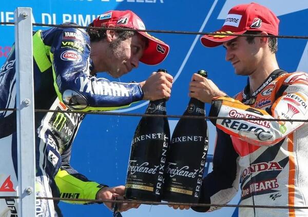 Niente MotoGP questo weekend? Beccatevi Valentino Rossi e Dani Pedrosa in gara a Valencia