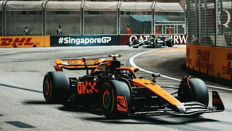 F1. GP Singapore: la McLaren di Norris &egrave; sul podio