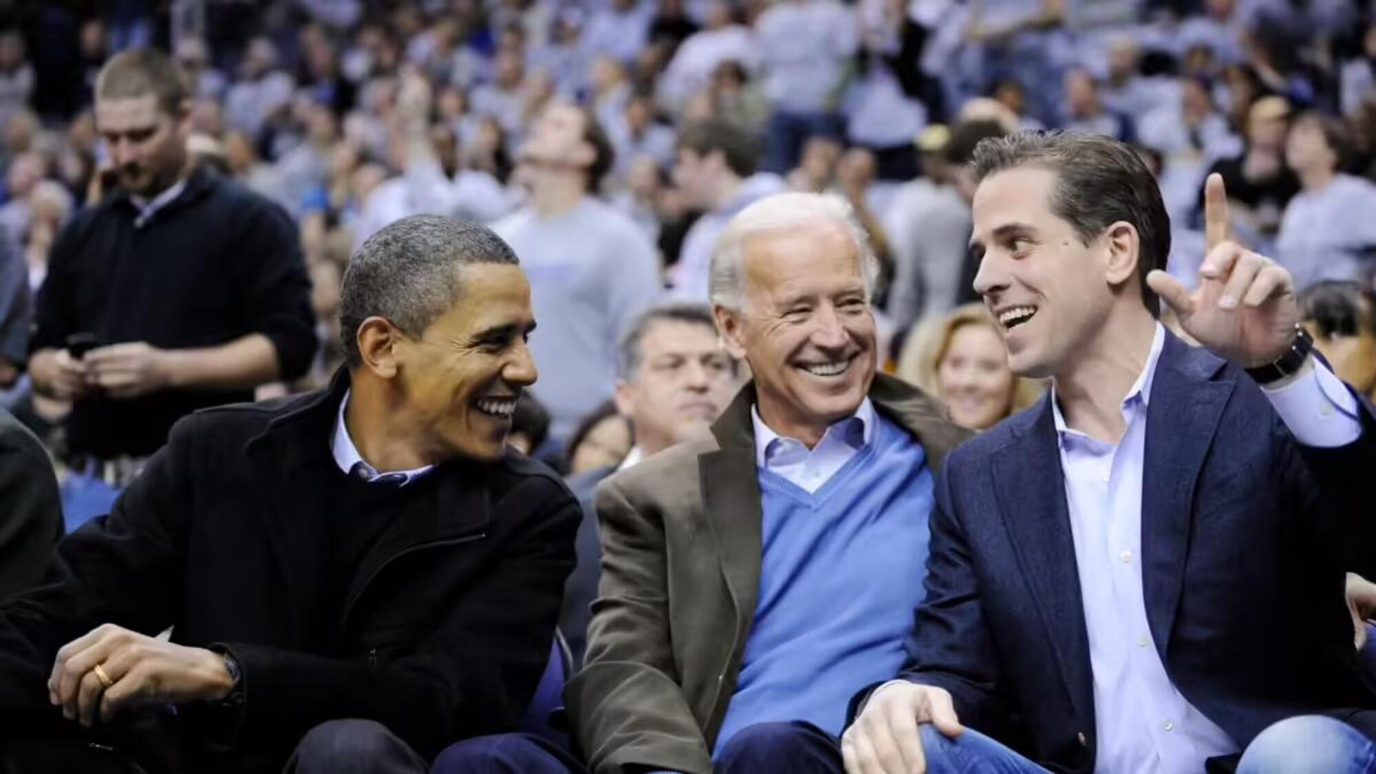Barack Obama con Joe e Hunter Biden