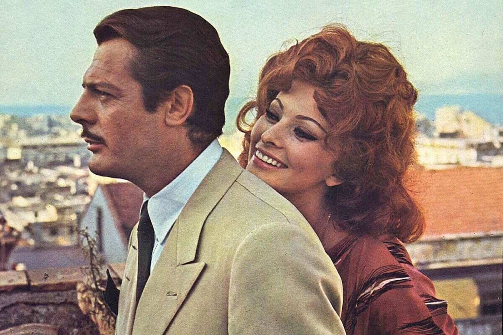 Marcello Mastroianni e Sophia Loren 