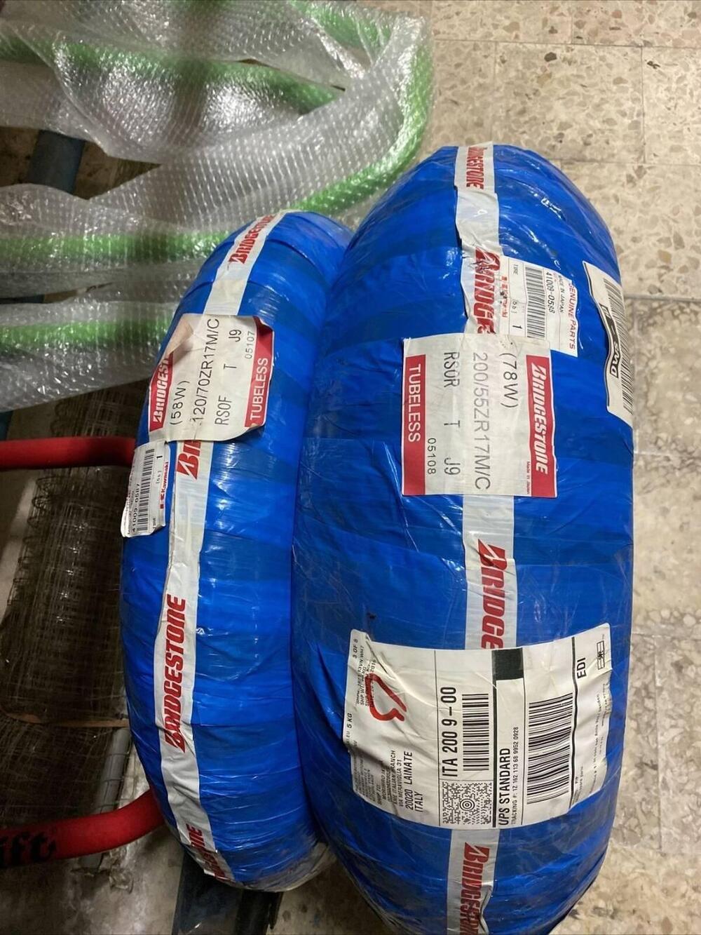 Coppia Pneumatici Gomma Bridgestone Kawasaki Ninja