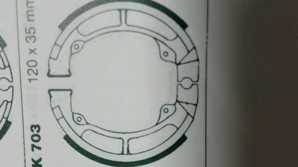 Ganasce ebc freno posteriore kawasaki kl250A3-A4/C EBC Brakes