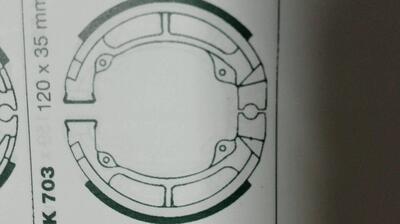 Ganasce ebc freno posteriore kawasaki kl250A3-A4/C EBC Brakes