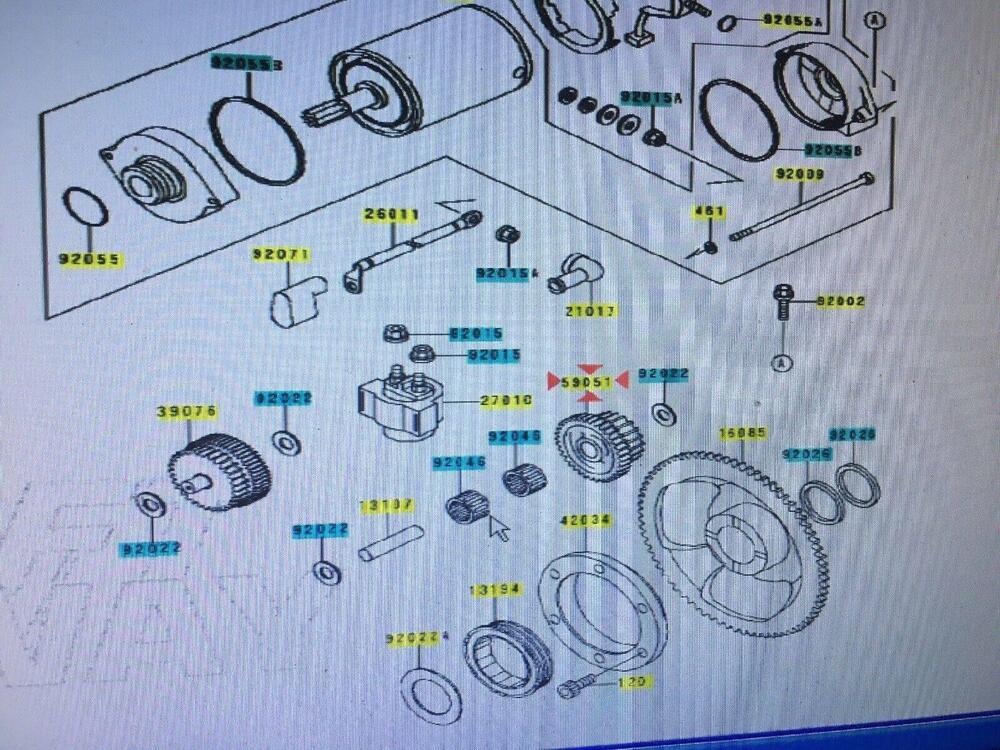 Ingranaggio Motorino Avviamento Kawasaki Klr600 65 (3)