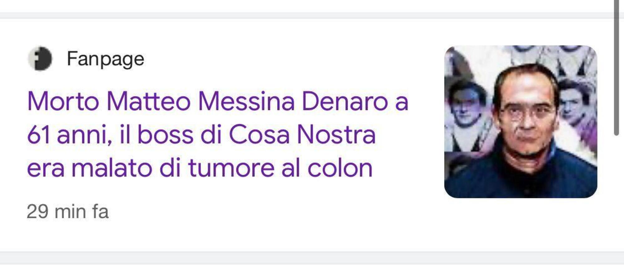 Matteo Messina Denaro gi&agrave; morto ieri per Fanpage
