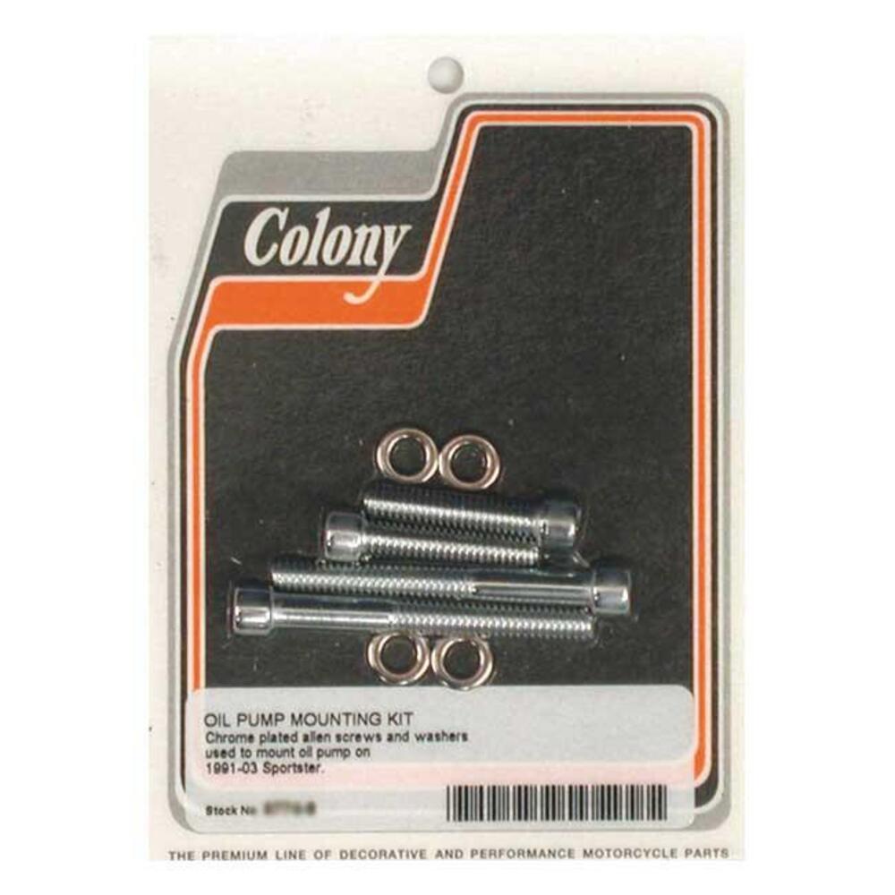 Kit viti pompa olio cromate per Sportster dal 1991 