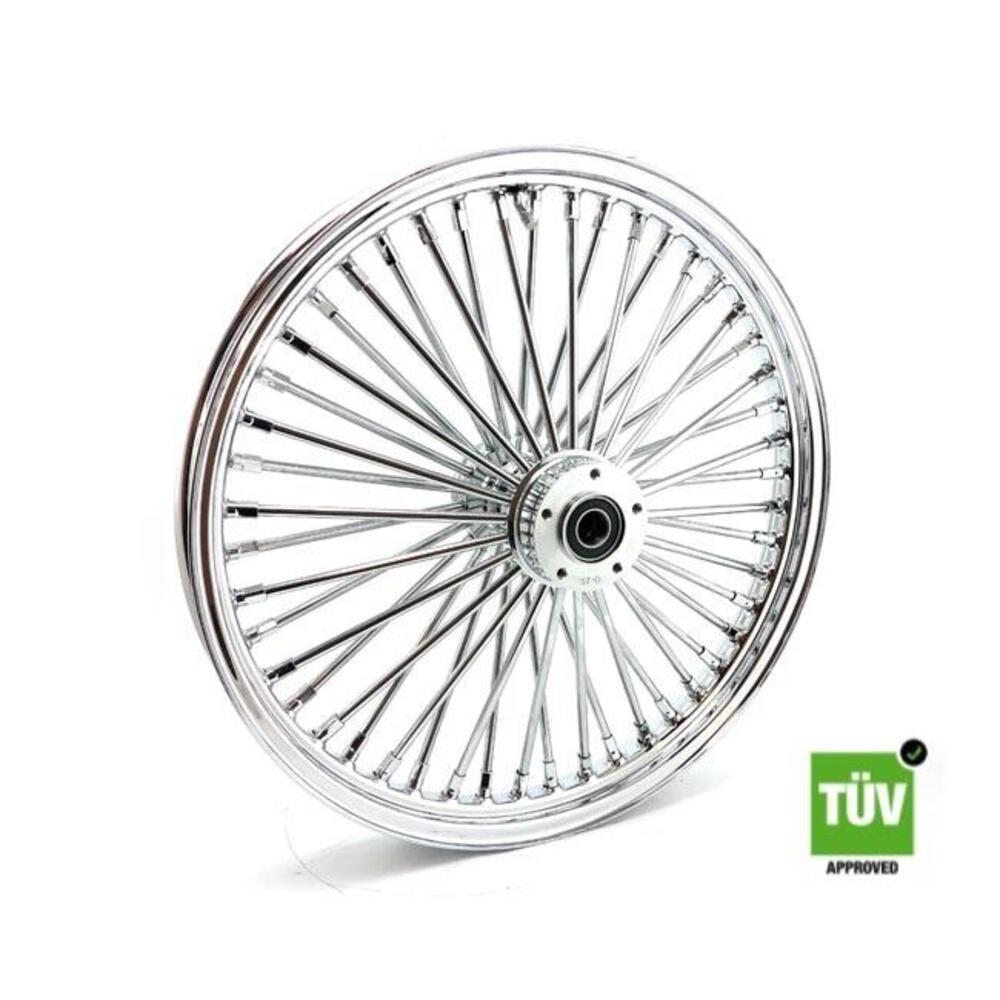 Ruota anteriore cromata Big Spoke 48 raggi 21”x 2, 