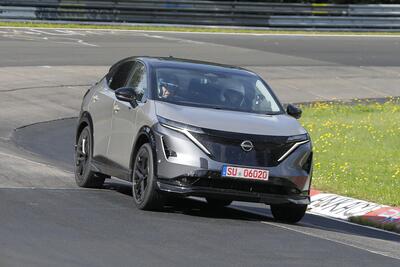 Nissan Ariya Nismo, Suv elettrico con prestazioni da Formula E [Foto Spia]