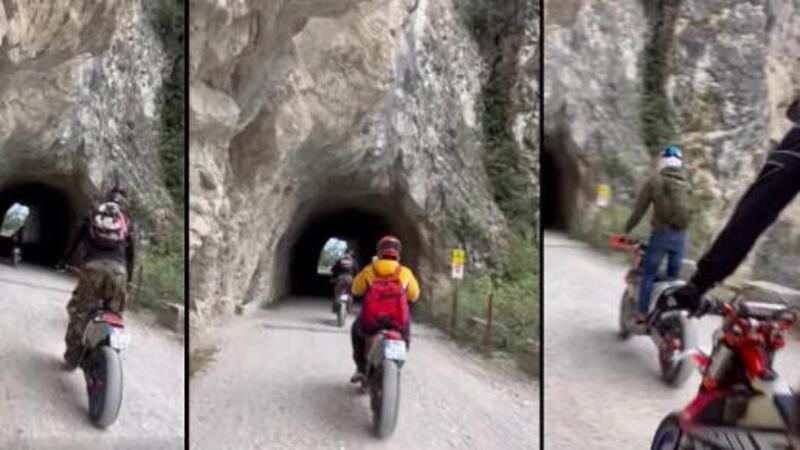 Riva del Garda. Sulla Ponale con le moto (spente): scoppia la polemica sui social [VIDEO]