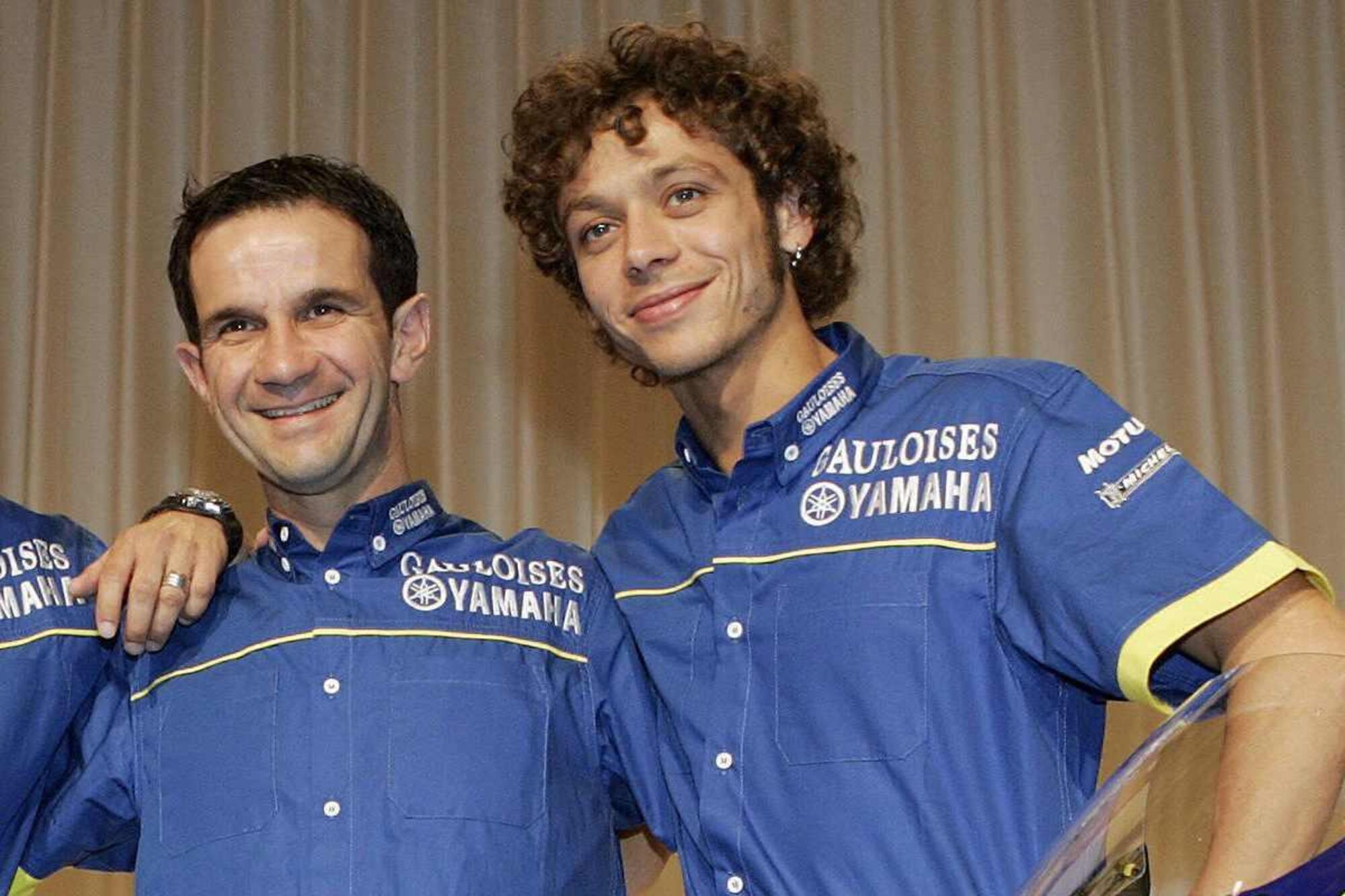 Valentino Rossi e Davide Brivio Yamaha Gauloises
