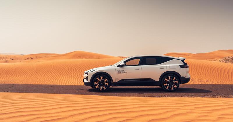 Polestar 3, i test nel deserto con 50&deg;C sono terminati 