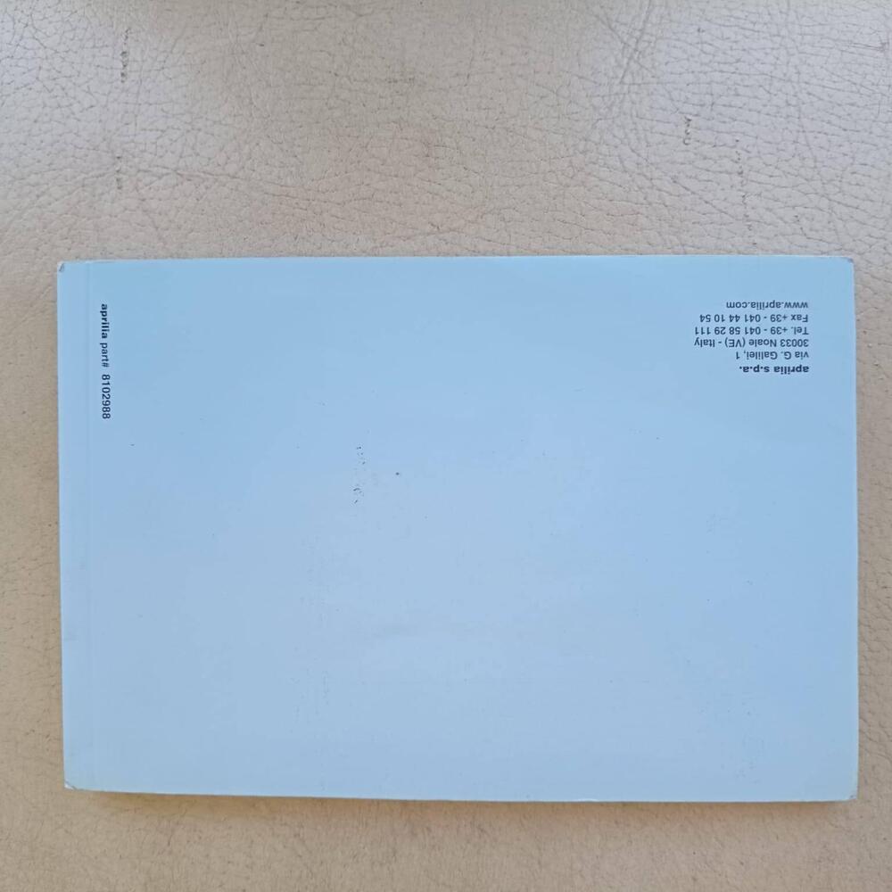 Libretto D'Uso e Manutenzione Aprilia Scarabeo 125 (2)