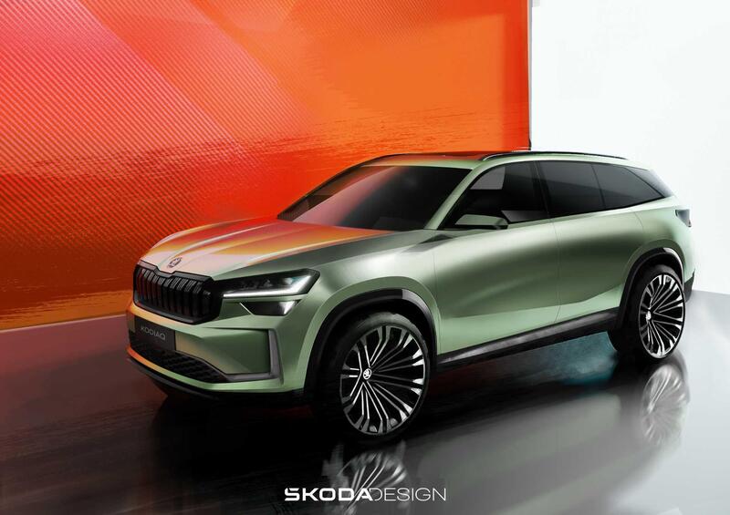 Skoda Kodiaq 2024: i disegni ufficiali prima del lancio di ottobre