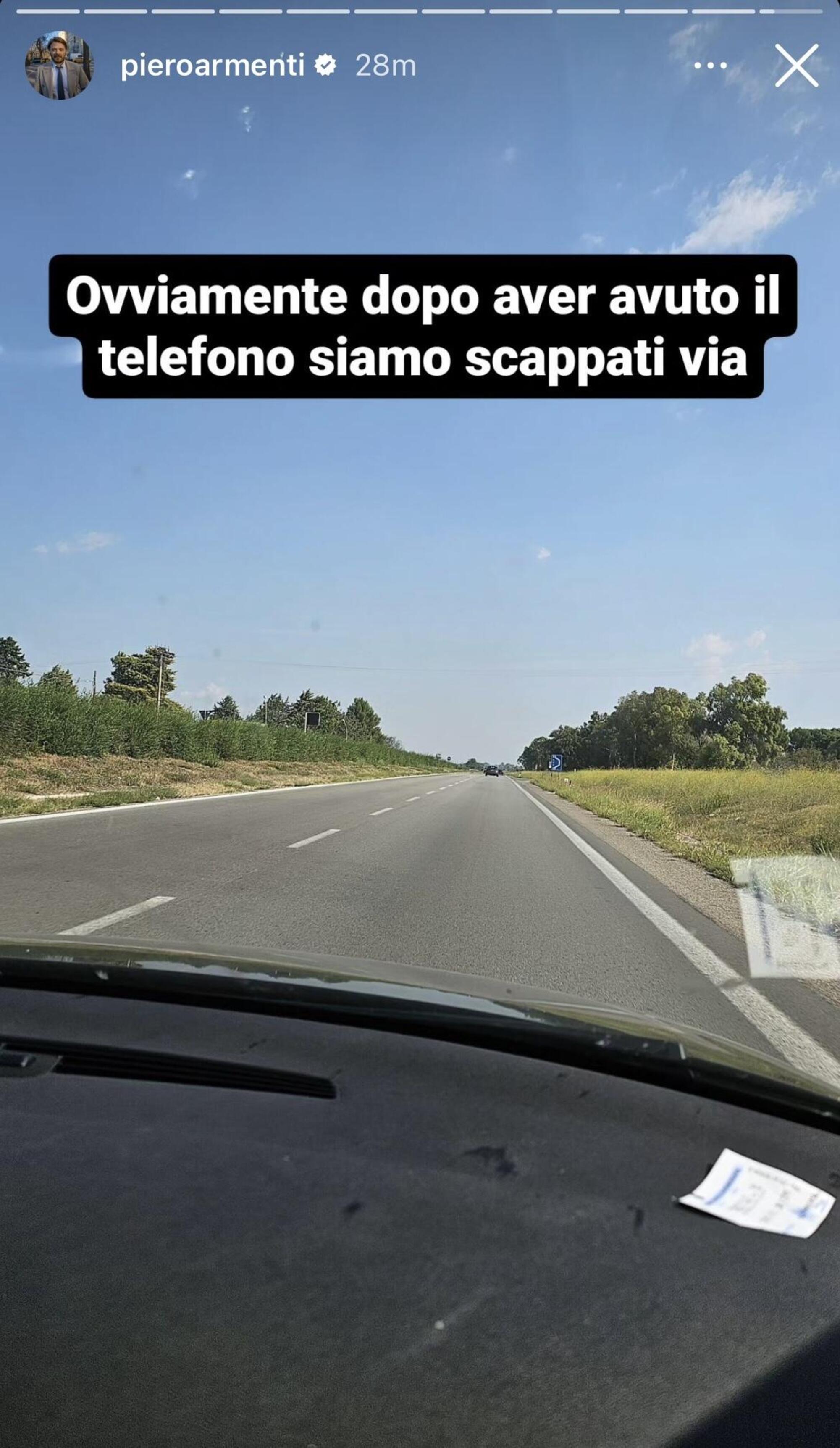 Piero Armenti su Instagram