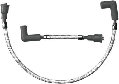 Cavi candele Magnum in treccia cromata per Softail 