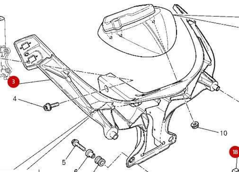 SUPPORTO FANALE ANTERIORE Ducati