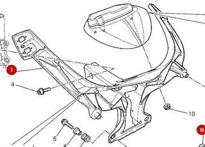 SUPPORTO FANALE ANTERIORE Ducati
