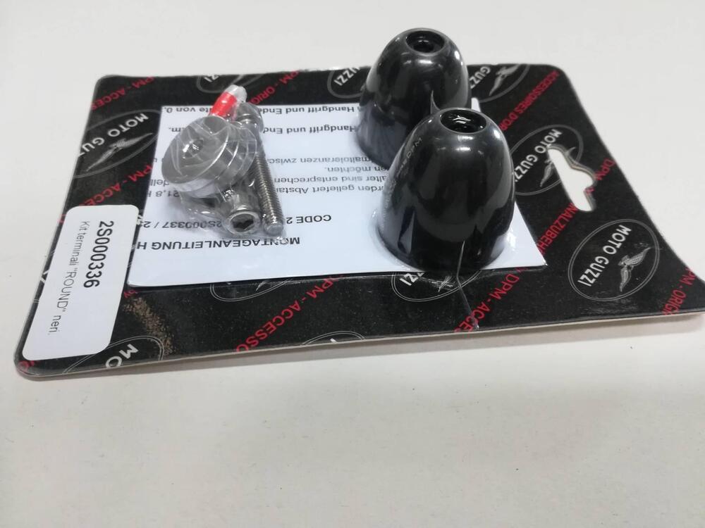 Terminali manopole round neri Moto Guzzi (2)