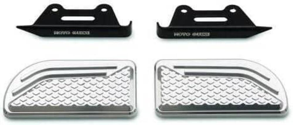 Coppia pedane pilota alluminio Moto Guzzi