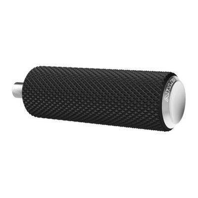 Pedalino cambio Fusion Knurled gomma nera, cromato Arlen Ness