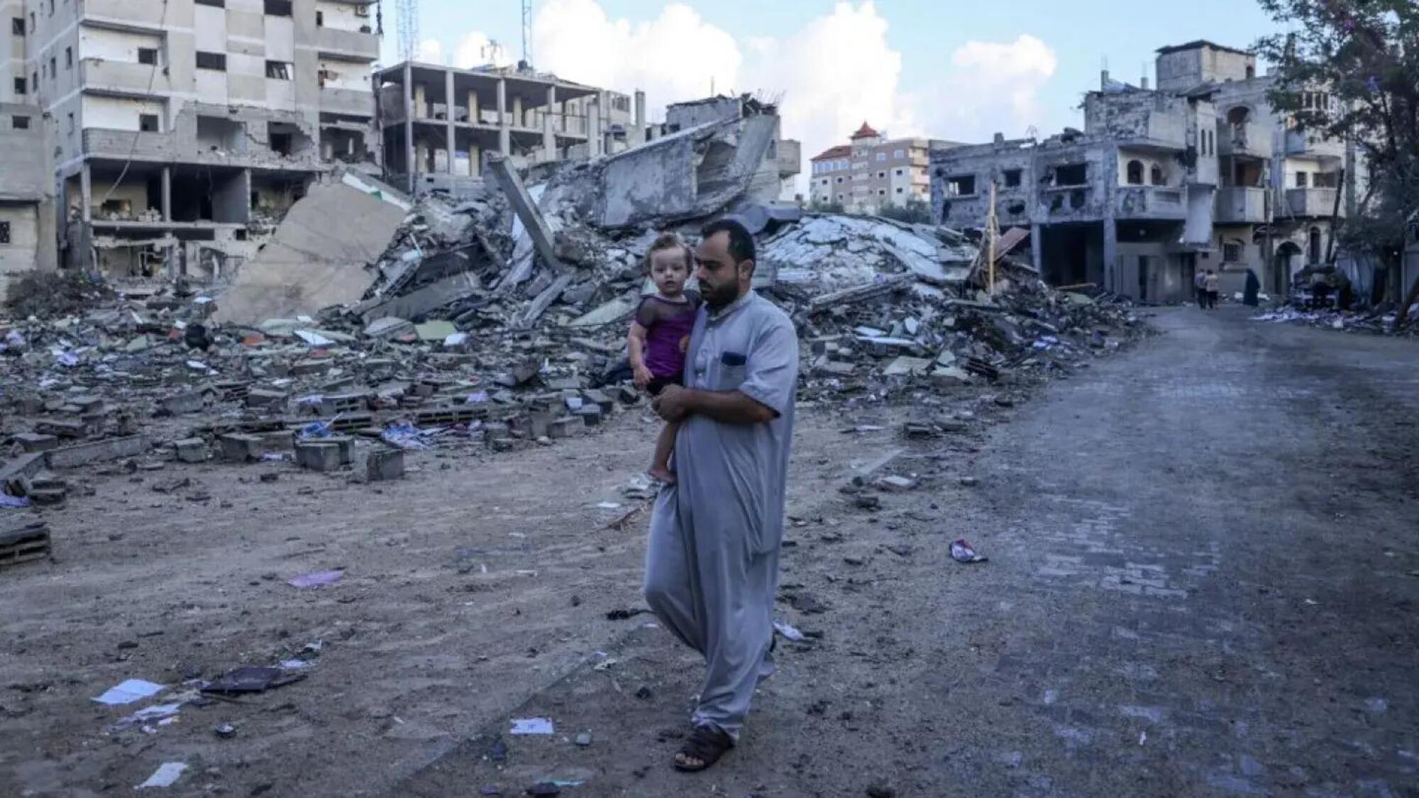 Le macerie di Gaza dopo i bombardamenti israeliani