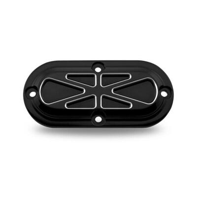 Coperchio ispezione PM Formula nero e cromato Per Performance Machine