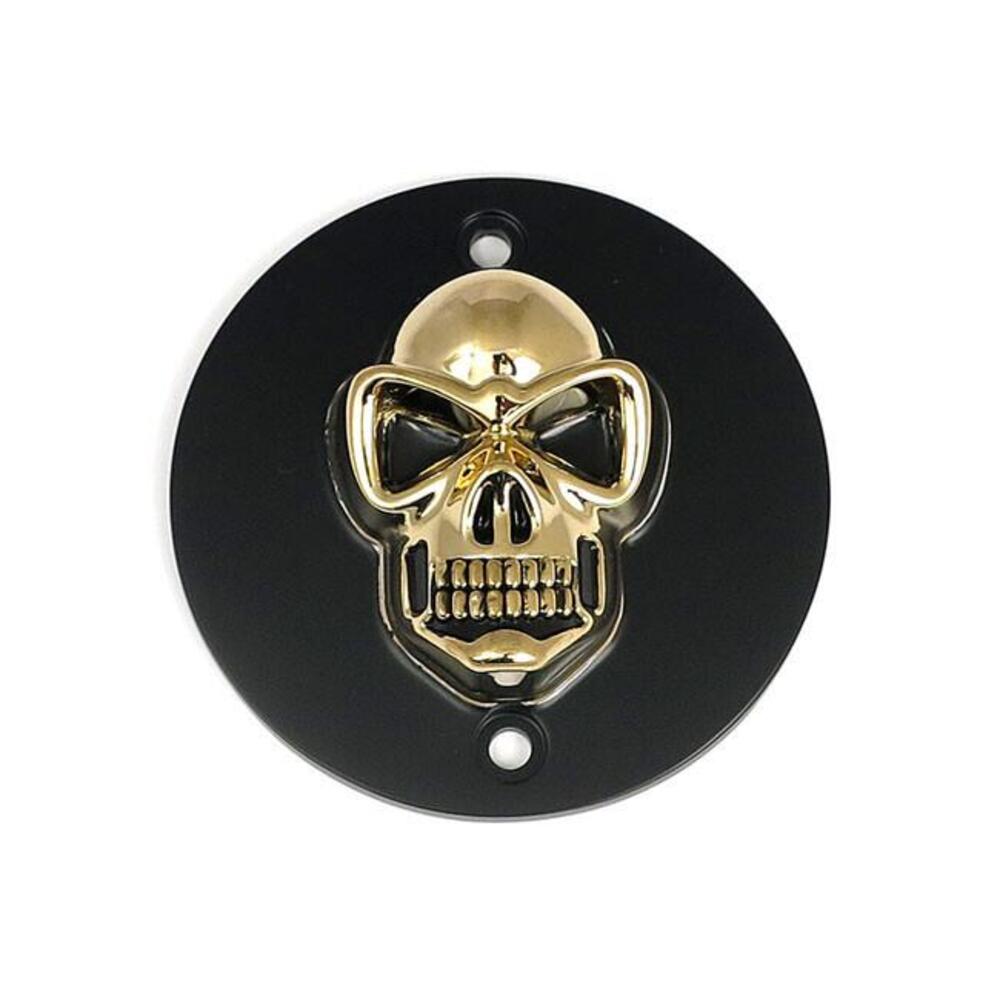 Point Cover Skull nero e oro per Dyna, Softail e 