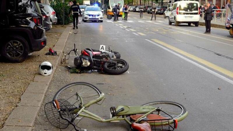 Milano, incidente tra moto e bicicletta in via Soleri: in gravi condizioni la ciclista