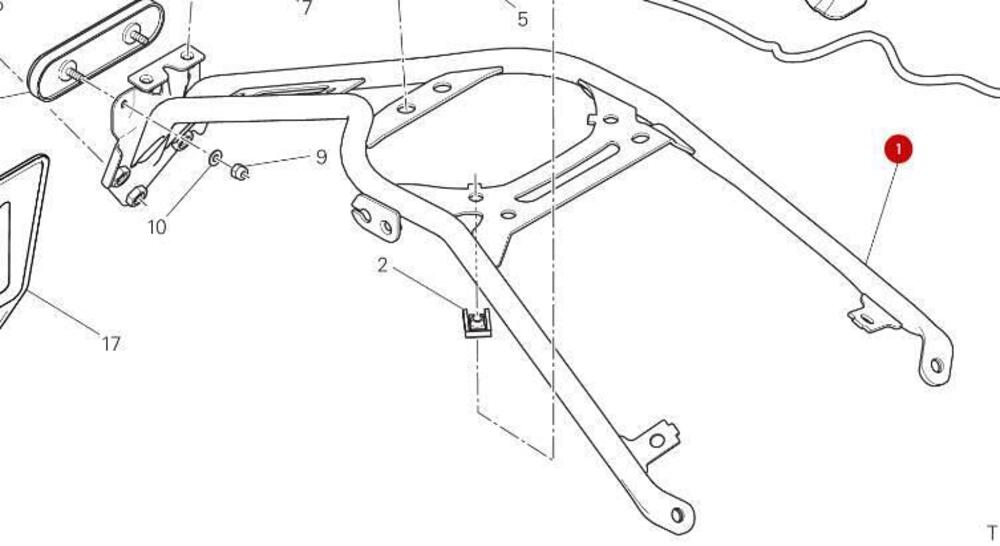 SUPPORTO PORTATARGA Ducati
