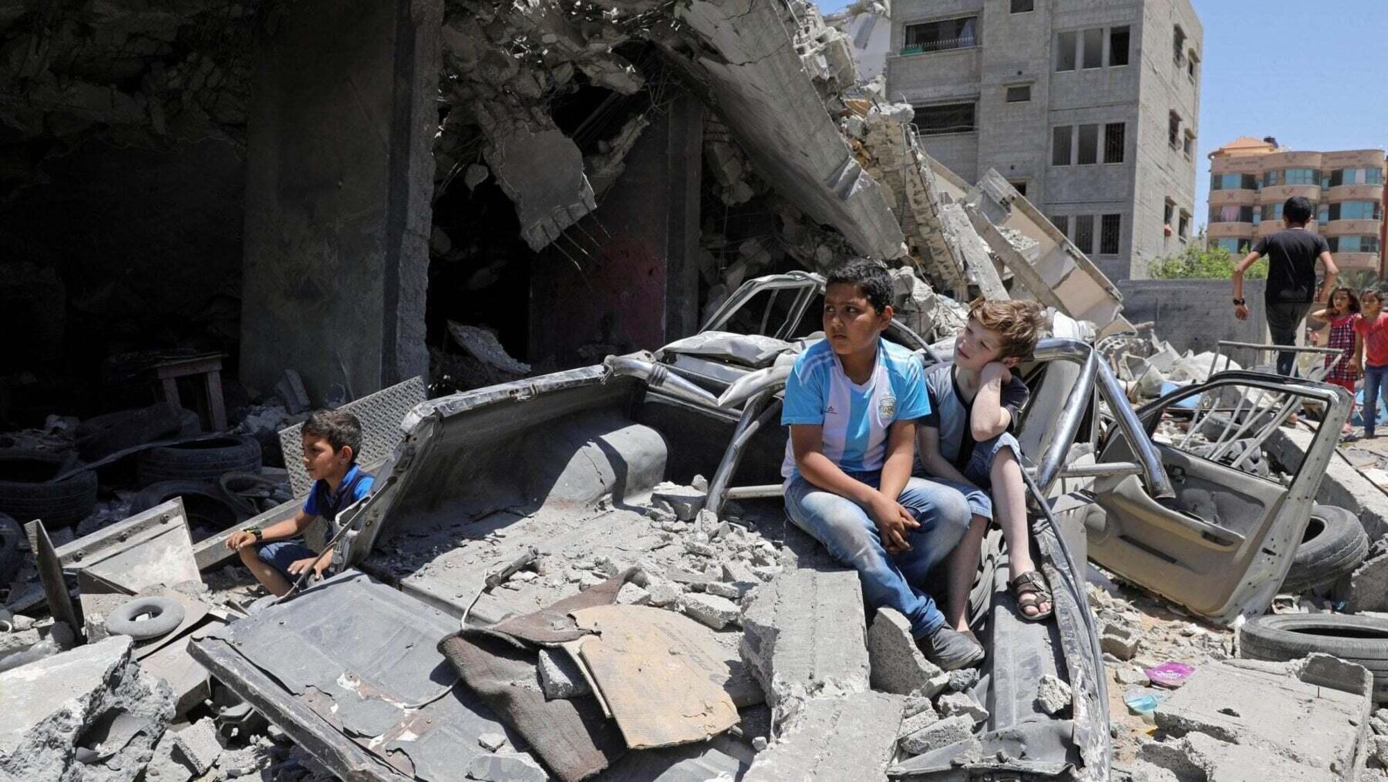 Gli edifici distrutti a Gaza