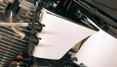 Coperchio bobina cromato stile antico Per Softail 