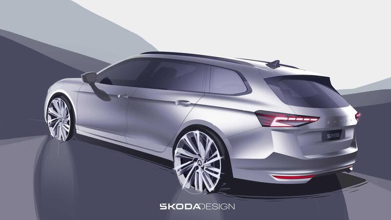 Skoda Superb, l&#039;ammiraglia ceca &egrave; pi&ugrave; filante, i primi disegni