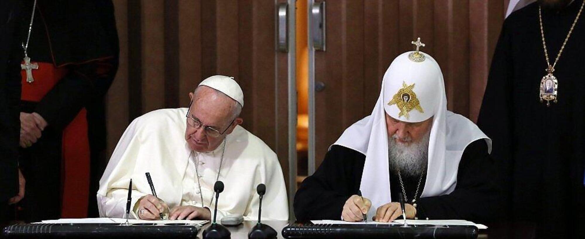  Papa Francesco e il patriarca Kirill