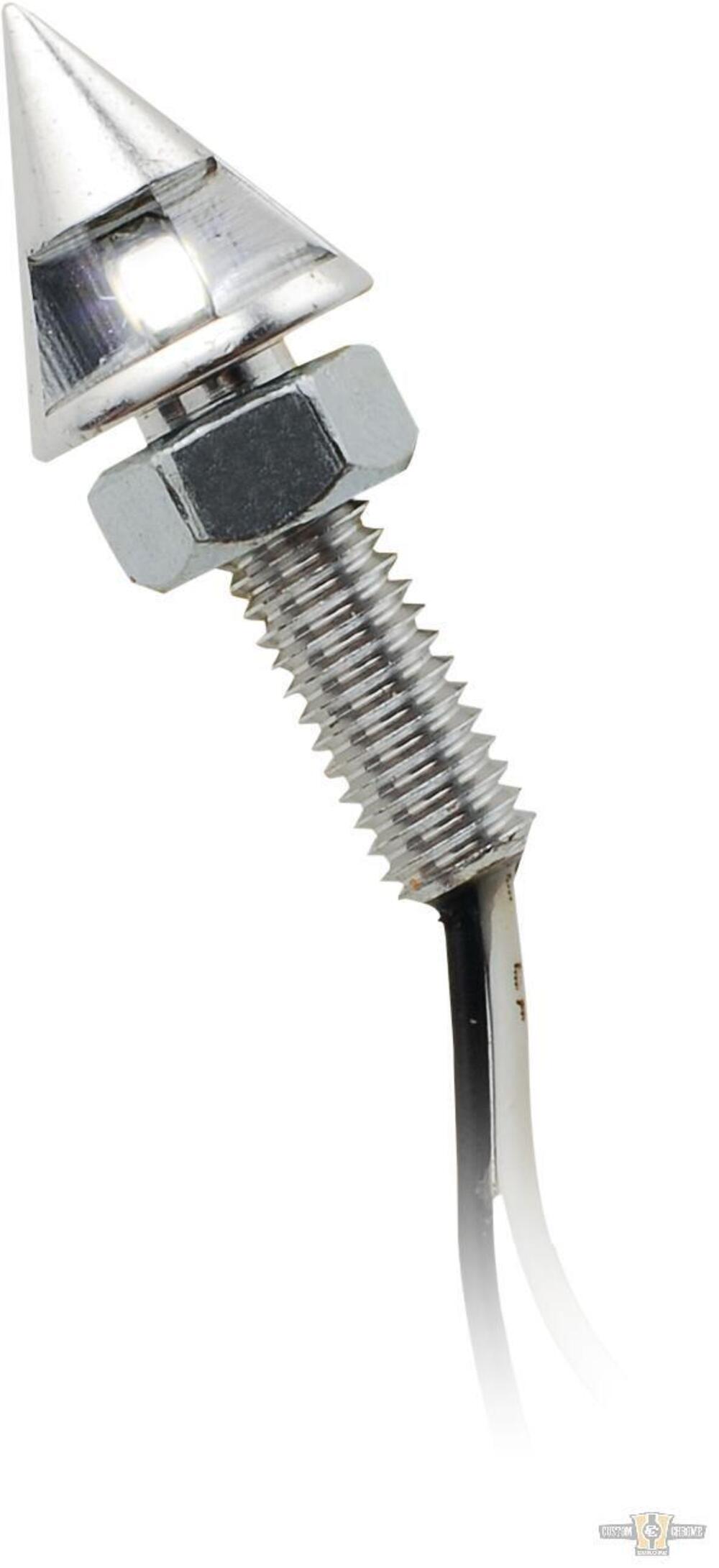 Luce targa LED cromata conica Custom Chrome 