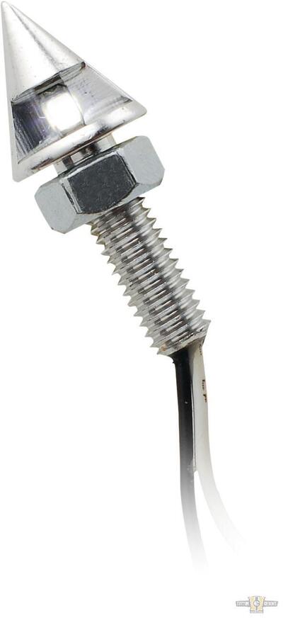 Luce targa LED cromata conica Custom Chrome 