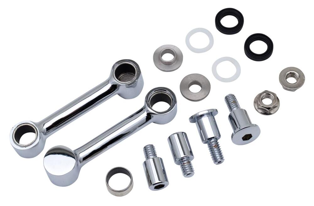 Kit braccetti cromati supporti parafango anteriore 