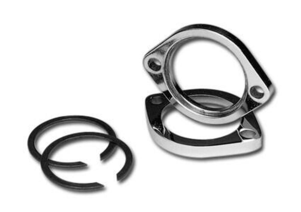 Flange scarico cromate kit con anelli per FXR, Dyn 