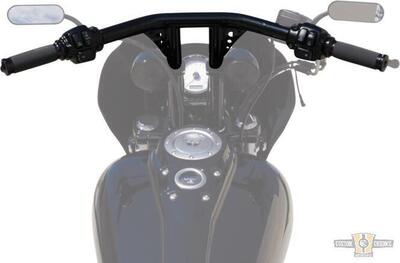 Manubrio T Bar dritto 1-1/4&quot; alt 12&quot; nero, per Acc Santee