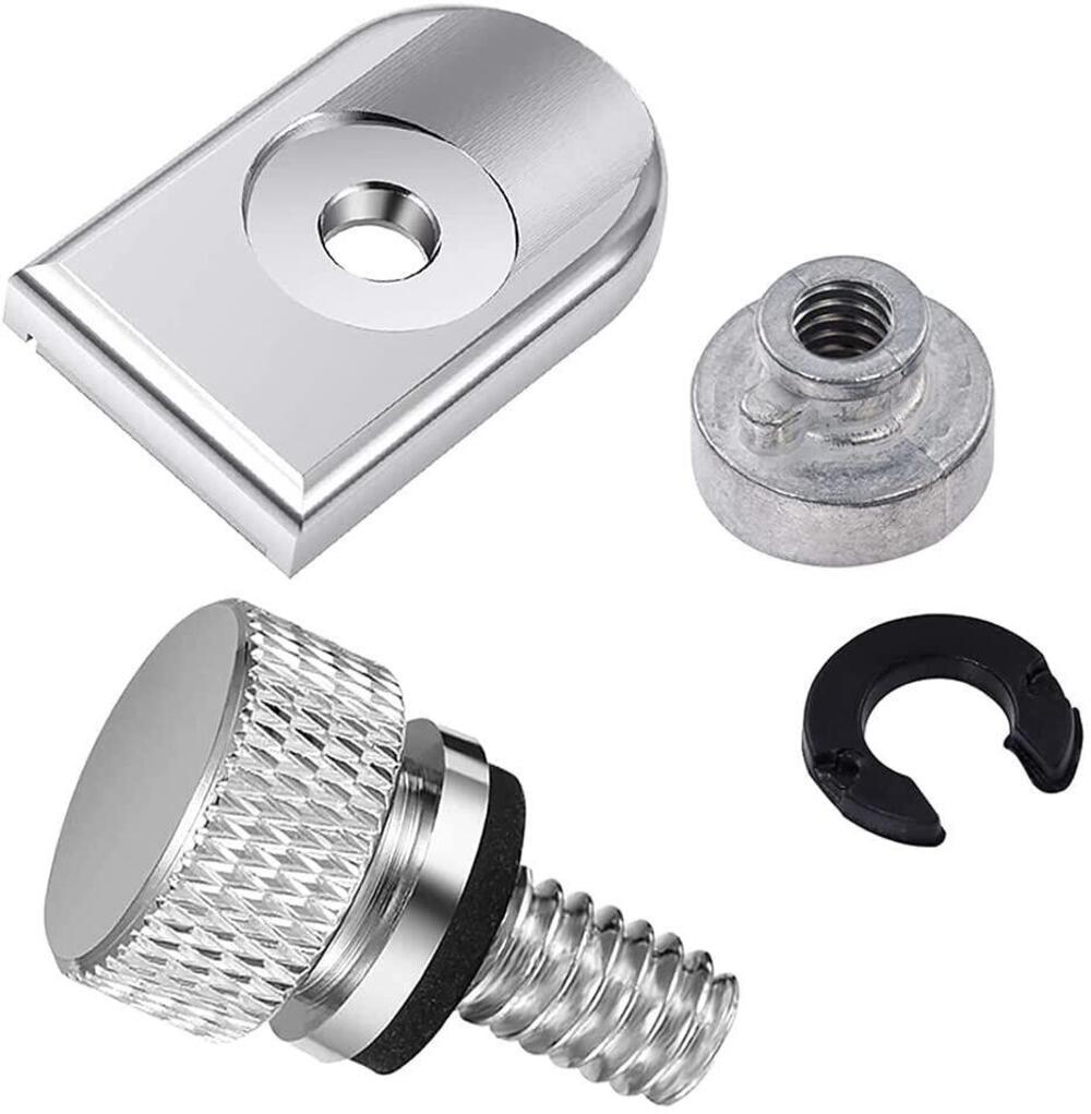 Kit vite sella con piastrina di copertura cromata 