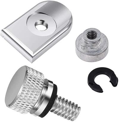 Kit vite sella con piastrina di copertura cromata 