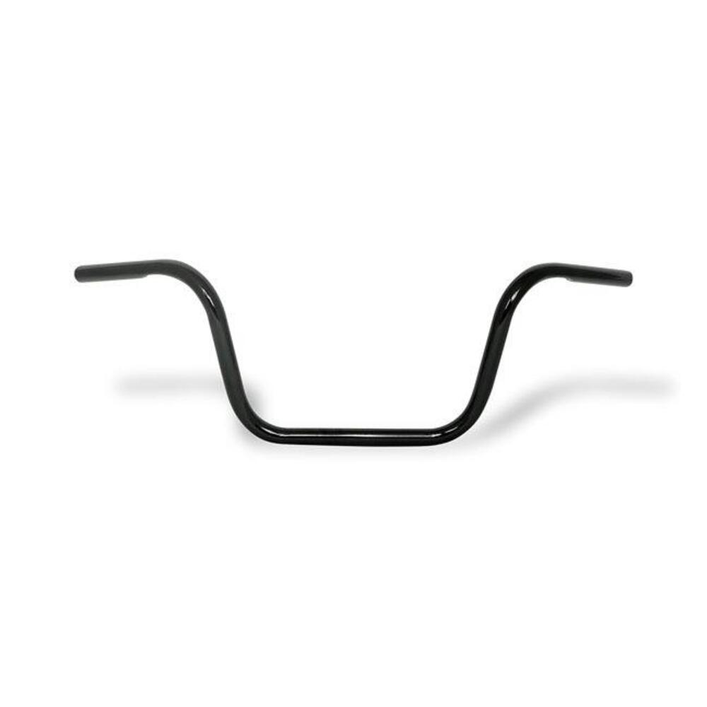 Manubrio Ape Hanger 1" alto 10" nero con fossette, 