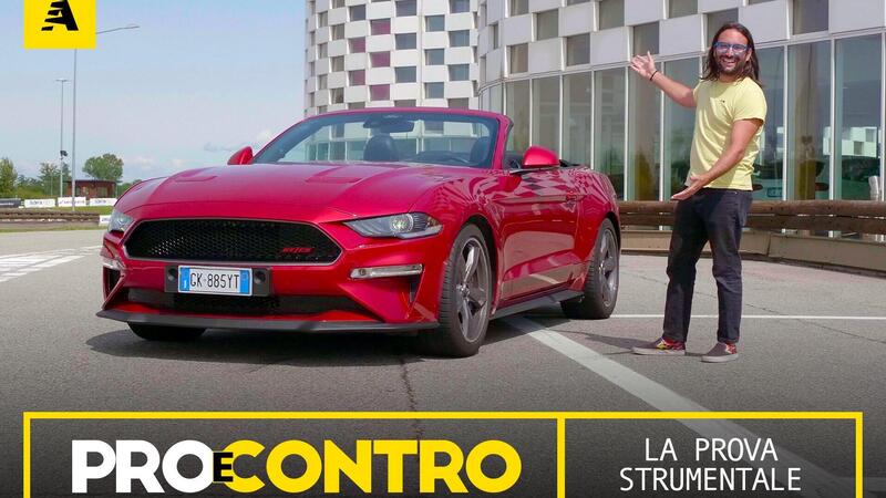 Ford Mustang Cabrio V8: Pro e Contro. Ecco la nostra prova strumentale e tutti i numeri della pagella [Video]