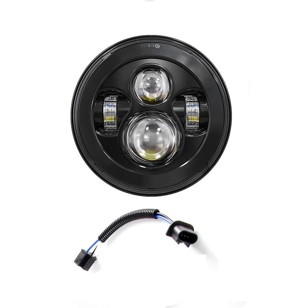 Parabola LED da 7" nera luce anabbagliante e abbag 