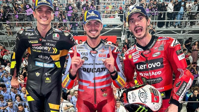 MotoGP 2023. GP del Qatar. Fabio Di Giannantonio, trionfo da disoccupato. Pecco Bagnaia, le mani sul titolo