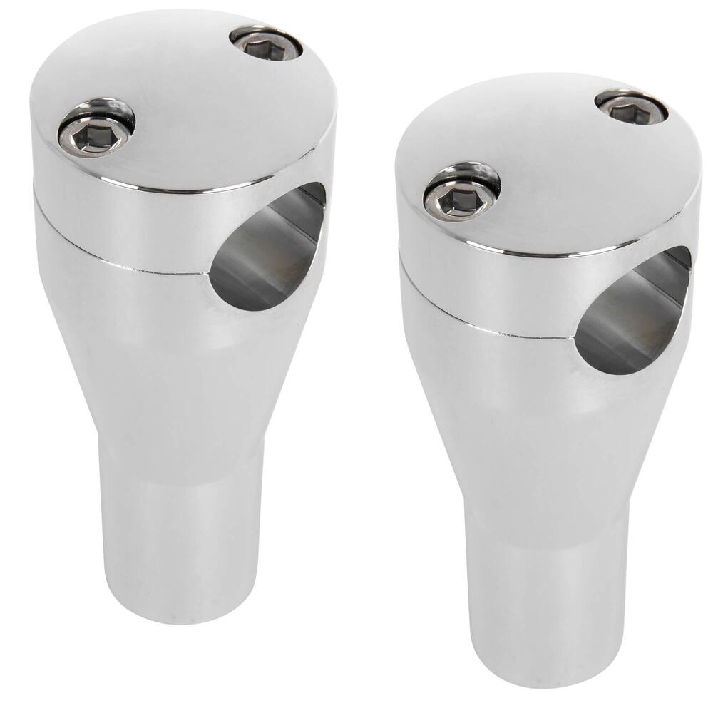 Riser tondi cromati alti 6" per manubri da 1" Drag Specialties