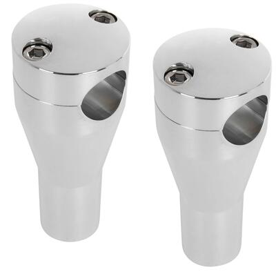 Riser tondi cromati alti 6" per manubri da 1" Drag Specialties