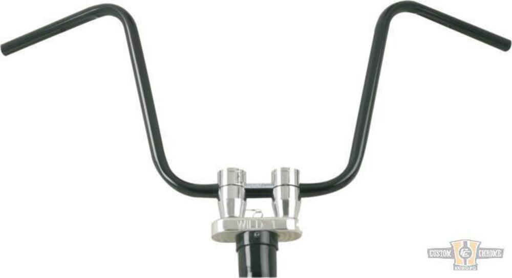 Manubrio Ape Hanger 1" alto 16" nero, con fossette Fehling